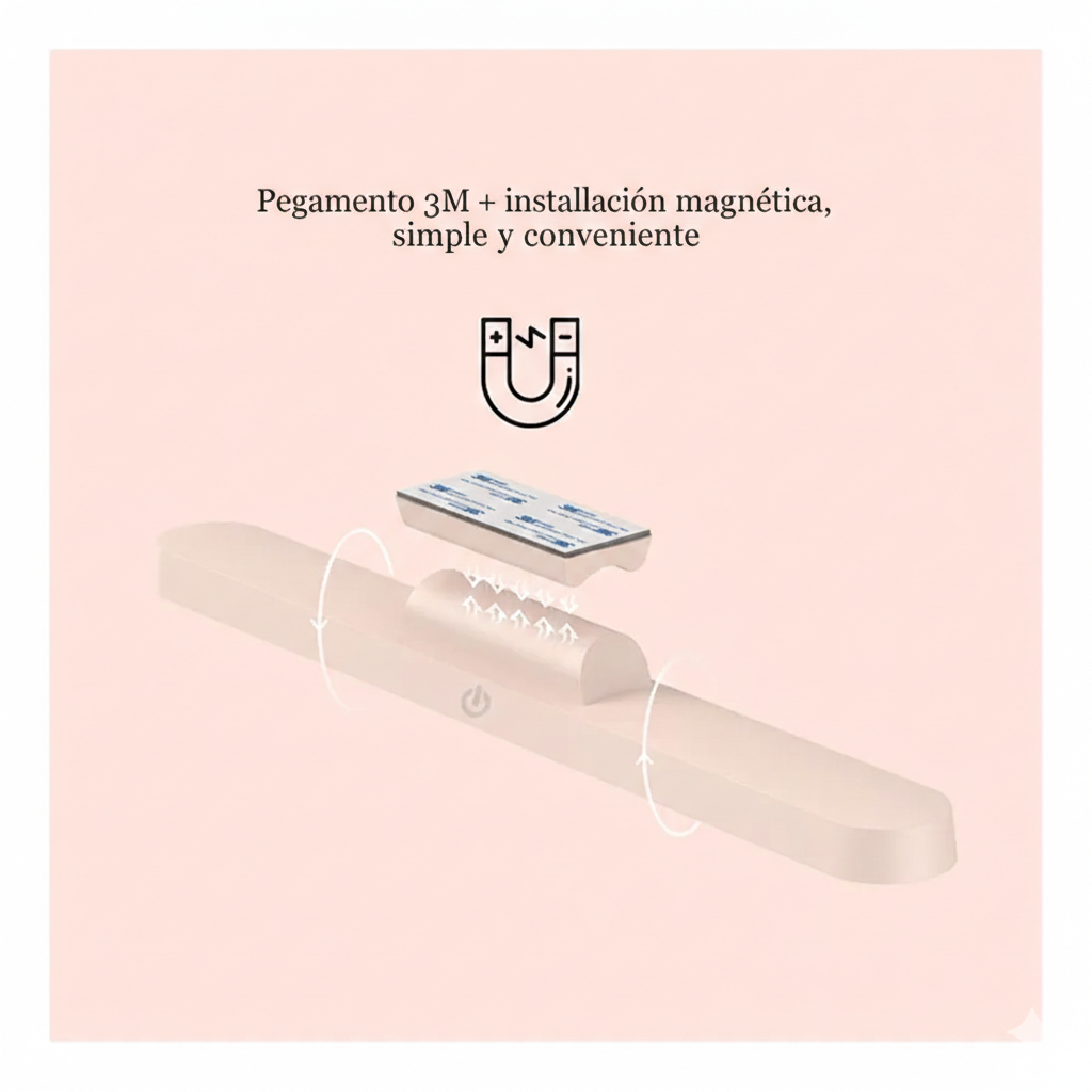 Lámpara LED Pro-Studio: Iluminación de Salón en tu Propio Espejo